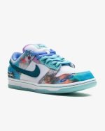 Nike SB Dunk Low x Futura Laboratories White and Geode Teal (W) - Imagen 5