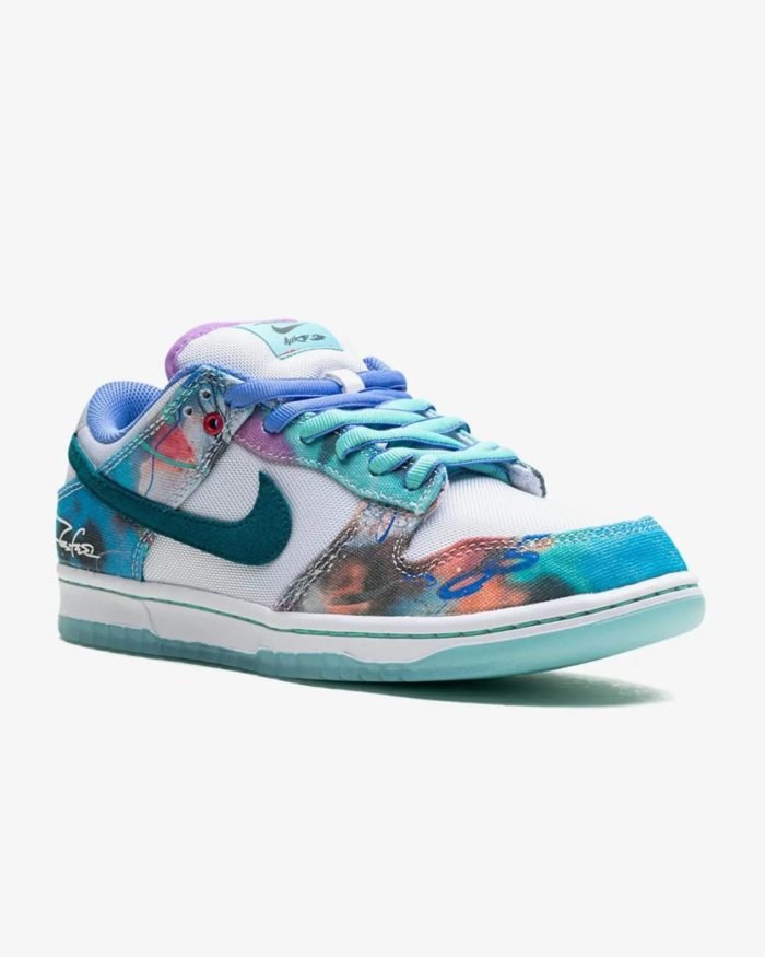 Nike SB Dunk Low x Futura Laboratories White and Geode Teal (W) - Imagen 5