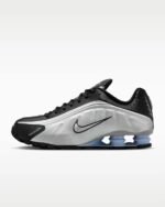 Nike Shox R4 in a black and metallic silver